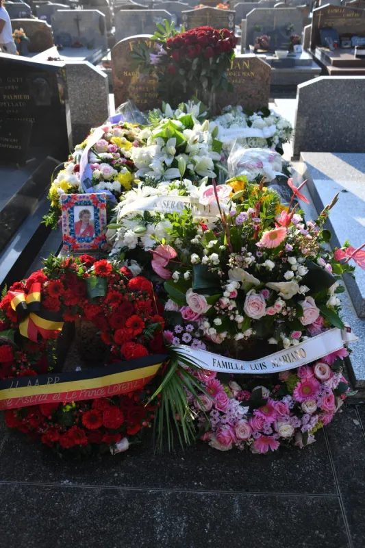 funeral of belgian singer annie cordy in cannes - southern france