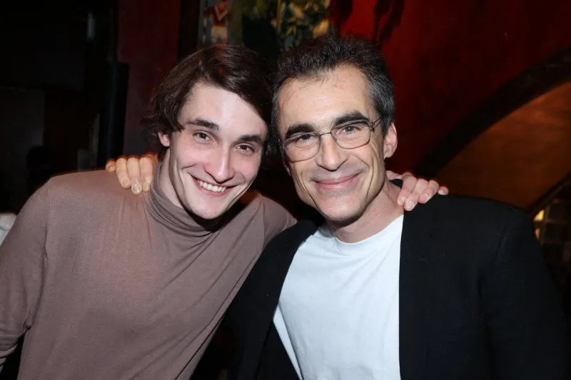 exclusif - aurélien enthoven et son père raphael enthoven assistent au lancement du livre raphael enthoven 'l'esprit artificiel' organisé par five eyes production au buddha bar à paris, france, le 23 janvier 2024 photo by jerome dominé abacapresscom