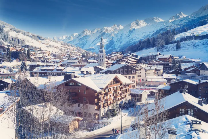 la clusaz, located in the french alps in haute savoie, is a beautiful little village and a famous winter sports resort