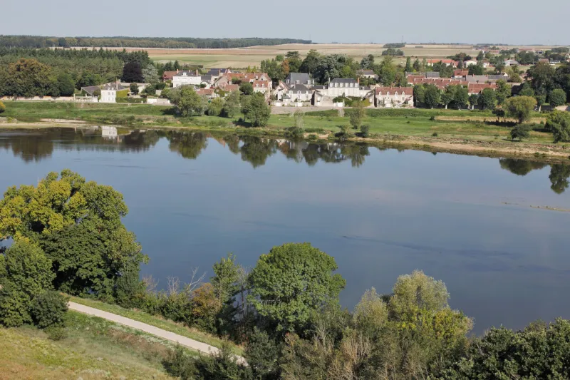 aerial photography of cour-sur-loire, 41500 ( blois), loir-et-cher, centre region, centre val-de-loire, france