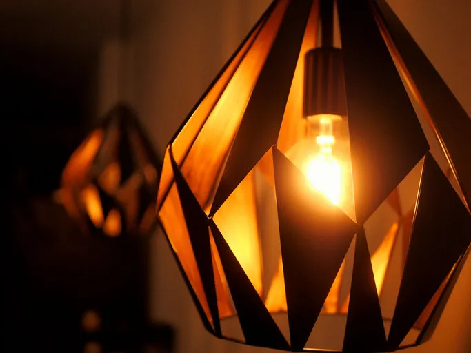 warm reflection hanging lamp