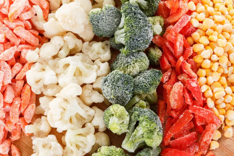 mixed frozen vegetables can be used as background