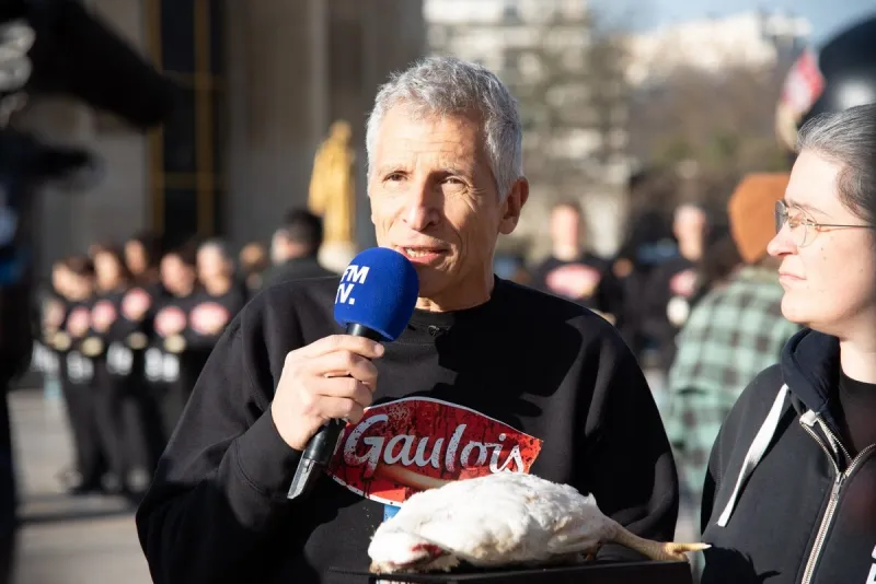 manifestation contre les poulets génétiquement manipulés - paris