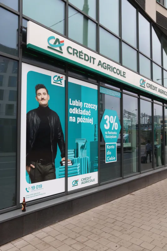 credit agricole bank branch in wroclaw, poland there are 36 banking companies present in poland (2018)