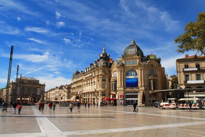 place de la comédie in montpellier, france