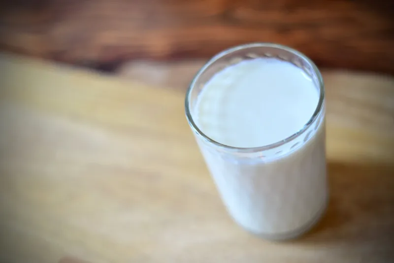 milk in a glass