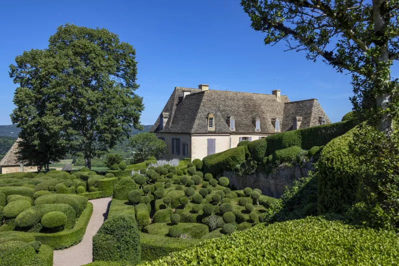 topiary in the gardens of the jardins de marqueyssac in the dordogne region of france