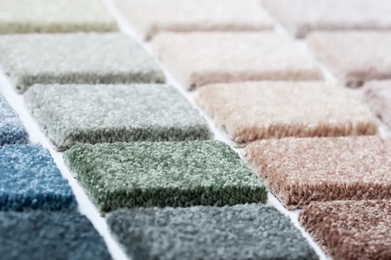 carpet samples in many shades and colors