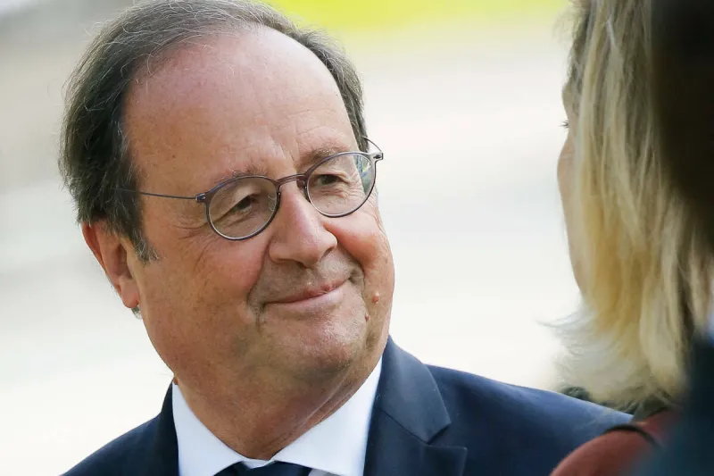 francois hollande à tulle pour commémorer le massacre et la déportation de centaines d'habitants par l'armée allemande pendant la seconde guerre mondiale a tulle, france, le 10 juin 2024 photo by jm haedrich pool abacapresscom