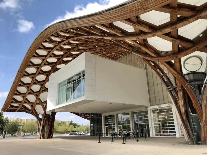 metz, lorraine, france - august 29, 2019  centre pompidou-metz, museum of modern and contemporary art in metz