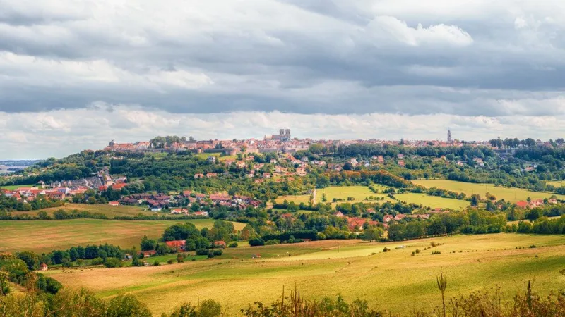 view of old french village langres