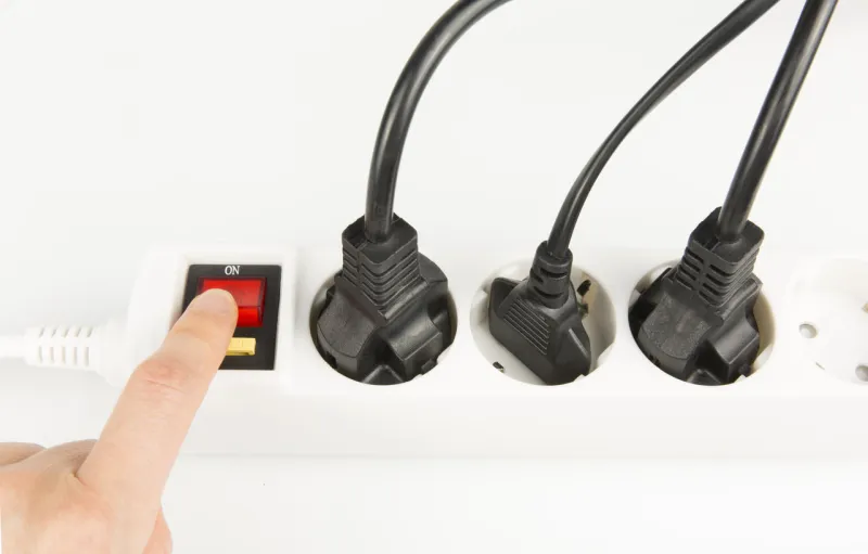 white multiple socket and plugs