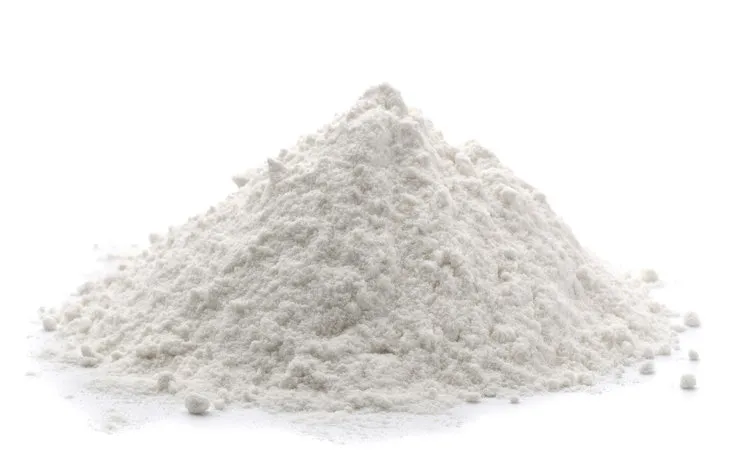 pile of wheat flour isolated on white