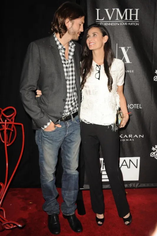 ashton kutcher and demi moore attend the urban zen stephan weiss apple awards at the urban zen studio in new york city, new york, usa on june 9, 2011 photo by mehdi taamallah abacapresscom