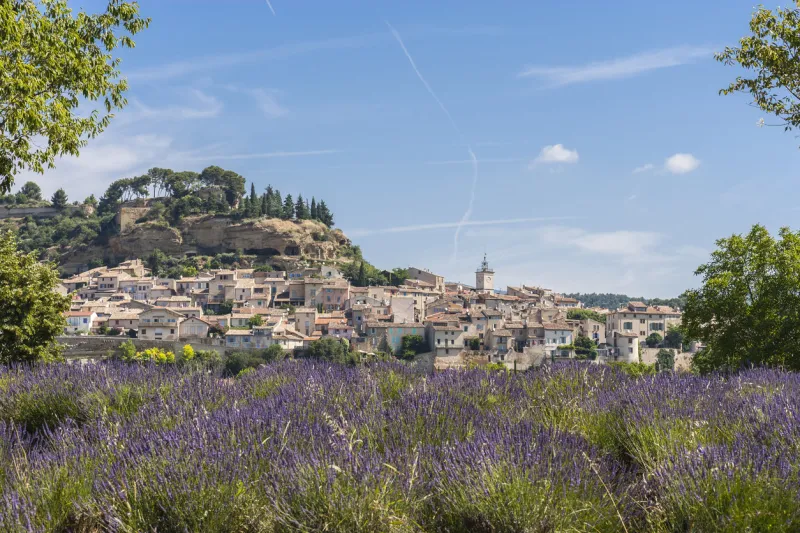 france region provence-alpes-côte d'azur department of vaucluse a provençal village between manosque and cavaillon