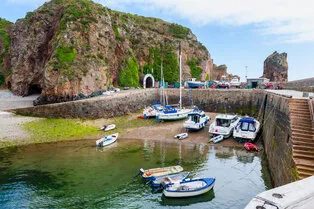 small harbor on sark, channel islands, uk