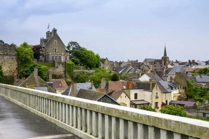 gothic buildings in le mans, sarthe, pays de la loire, france