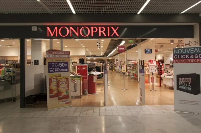 nancy,france-june 12, 2015  entrance of a monoprix a retail store in nancy france