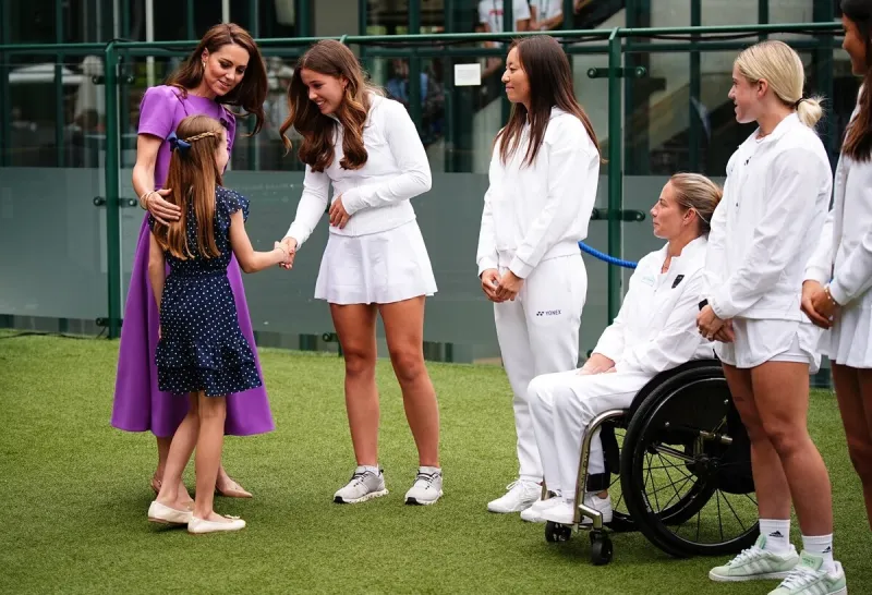 la princesse de galles et sa fille à wimbledon - londres