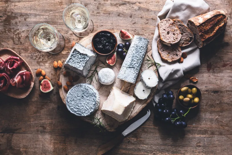 goat cheese platter from france