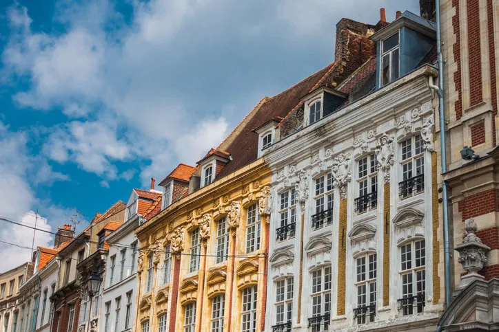 antique building view in lille, france