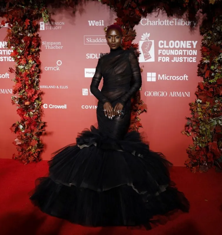 jodie turner-smith arrives on the red carpet at the clooney foundation for justice inaugural albie awards at new york public library on thursday, september 29, 2022 in new york city, ny, usa photo by john angelillo upi abacapresscom