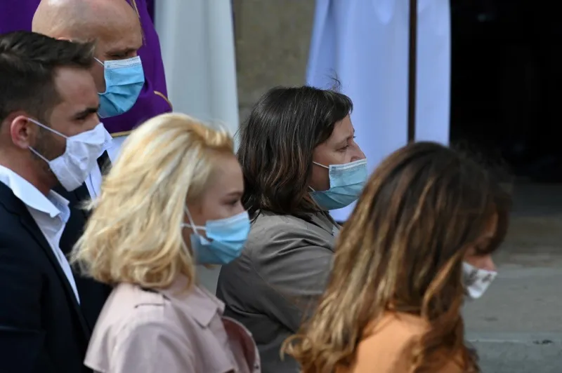 victorine dartois' relatives arrive on october 7, 2020, in bourgoin-jallieu, the funeral ceremony of victorine dartois, a 18-year-old woman found drowned to death near her home in villefontaine, eastern france (photo by jean-philippe ksiazek   afp)