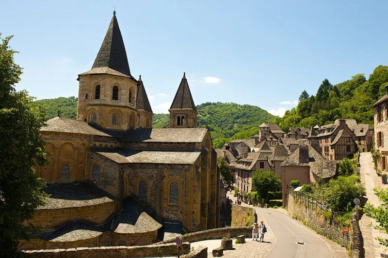 the medieval village of conques, france