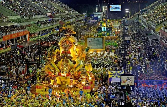 the paraiso do tuiuti samba school performs during the first night of rio's carnival at the sambadrome in rio de janeiro, brazil, on february 12, 2018   afp photo   carl de souza