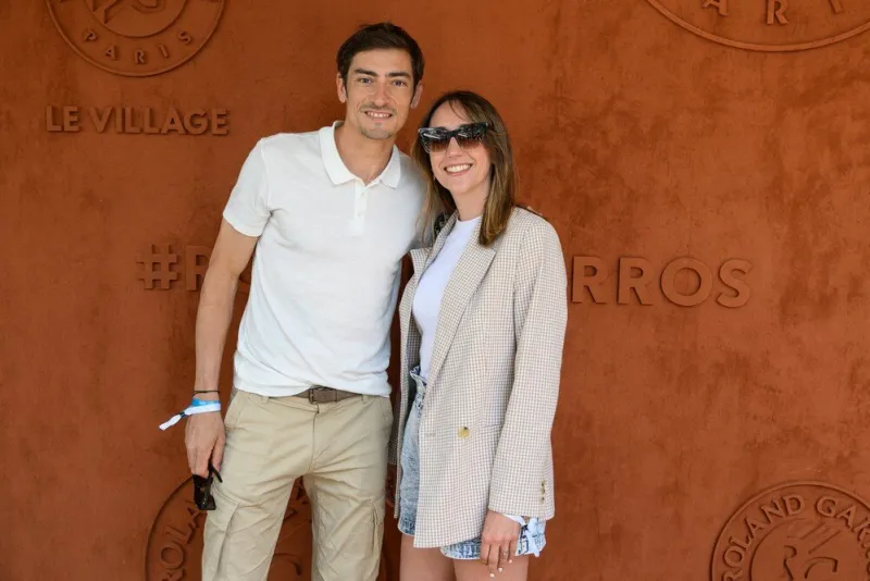 claude dartois and dis wife virginie attend the 2023 french open at roland garros on may 29, 2023 in paris, france photo by laurent zabulon abacapresscom , 855156 053 paris france