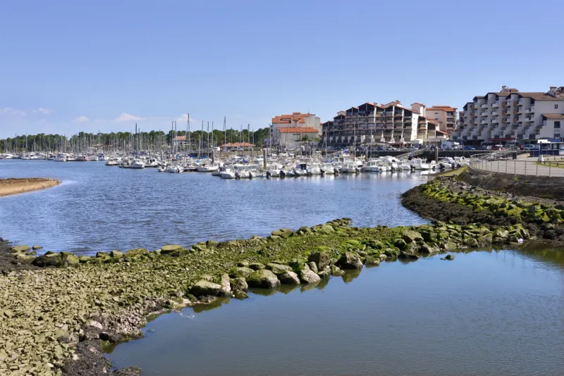 port and town of capbreton, a commune in the landes department in nouvelle-aquitaine in southwestern france
