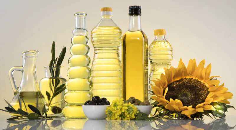 cooking and food oil products, extra virgin olive, sunflower seed, rapeseed oil