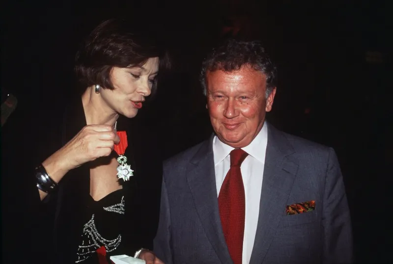 photo d'archives non datée de philippe bouvard et macha meril photo by mousse abacapresscom