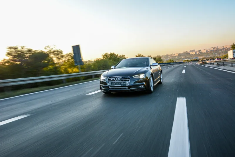 audi s5 shoot on highway in belgrade, serbia october 12