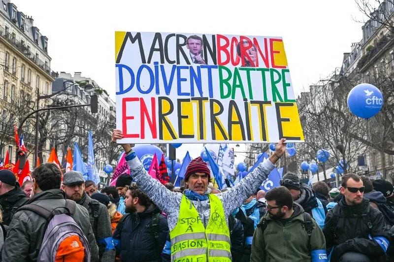 nationwide protests over pensions overhaul - paris