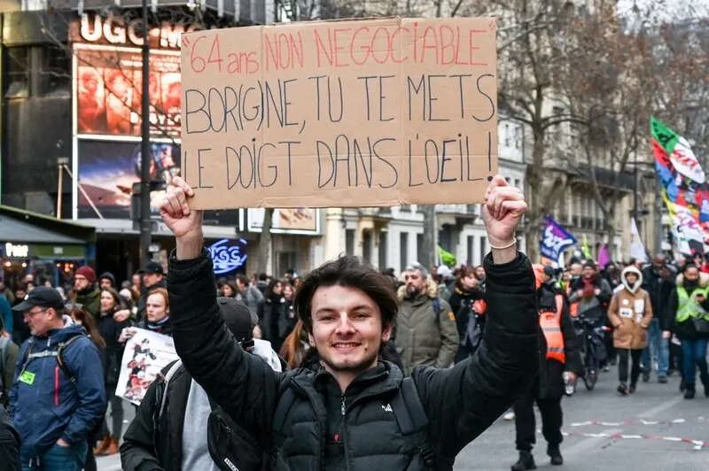 nationwide protests over pensions overhaul - paris