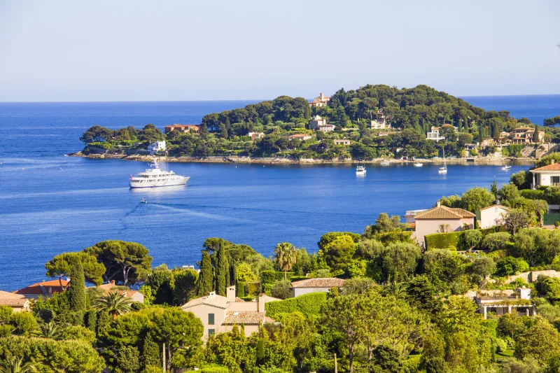aerial view of cap ferrat, french riviera
