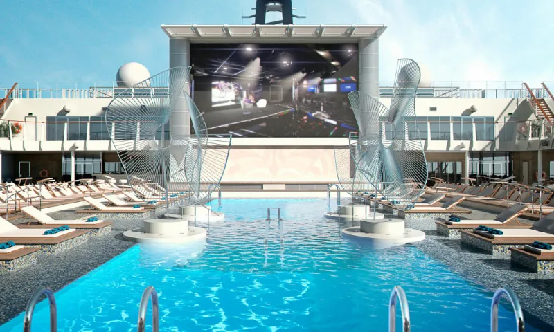 msc wonder, piscine principale