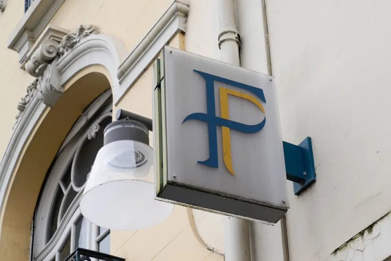 bordeaux , aquitaine   france - 02 21 2020   french public finances logo sign office building