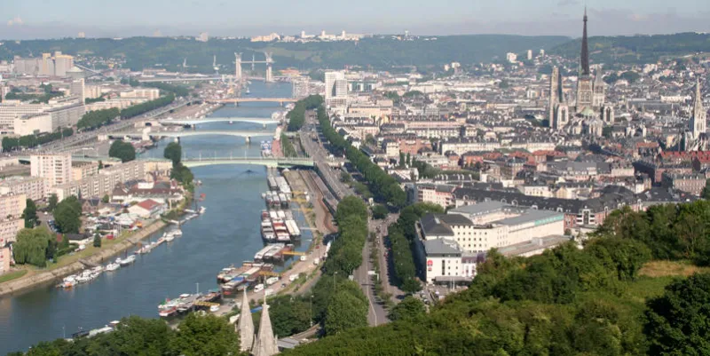 panoramique de la seine à rouen