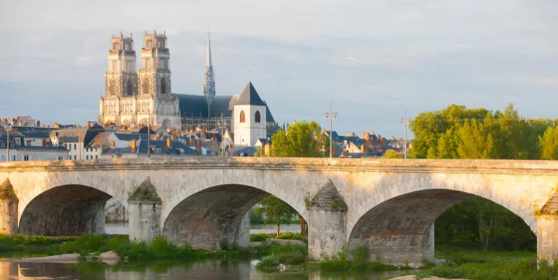 cityscape of orleans at a cloudy day