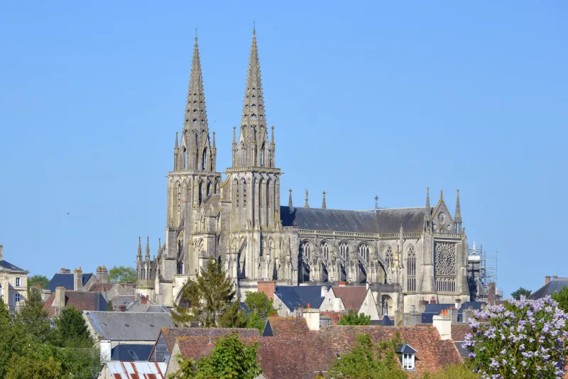 cathedral of sees, a commune in the orne department in north-western france