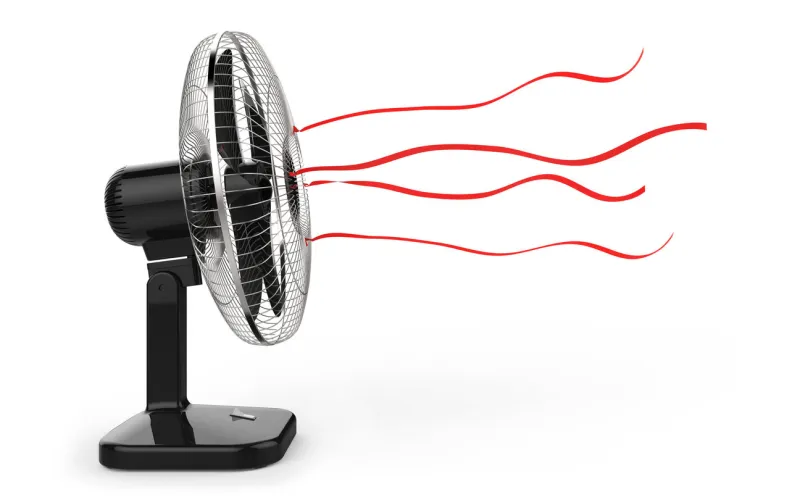 electric fan isolated on white background 3d rendering