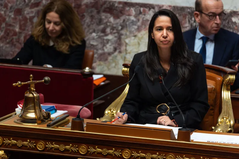 naima moutchou assiste à une séance de questions au gouvernement à l'assemblée nationale à paris le 29 novembre 2023 photo by alexis jumeau abacapresscom