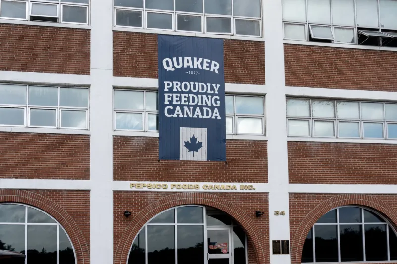 peterborough, ontario, canada - september 2, 2020  quaker oats co of canada ltd in peterborough, ontario, canada the quaker oats company, known as quaker, is an american food conglomerate