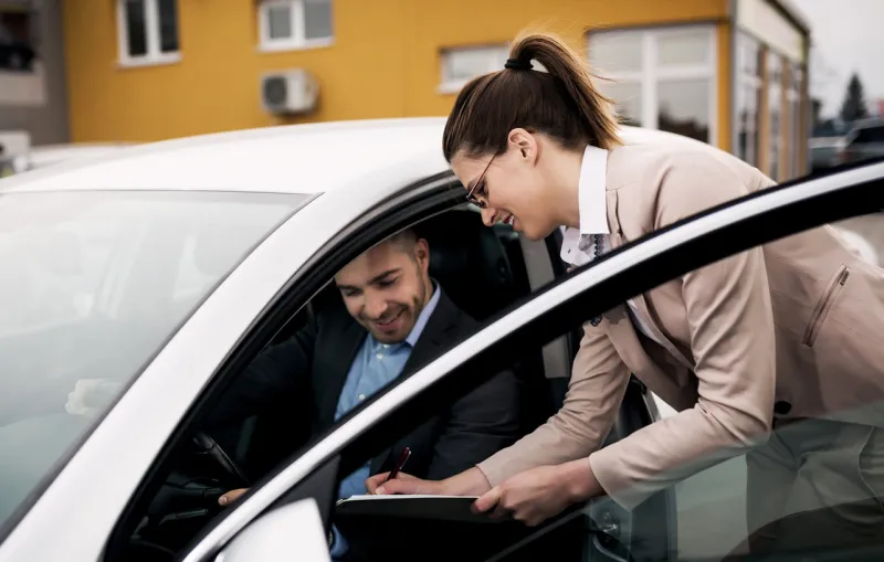 visiting car dealership
