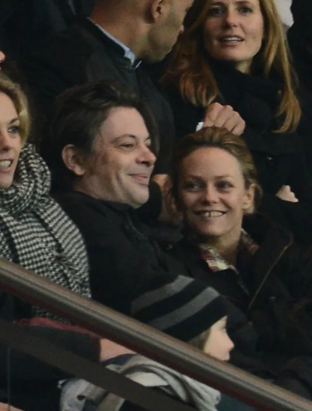 vanessa paradis and benjamin biolay at psg v nice - paris