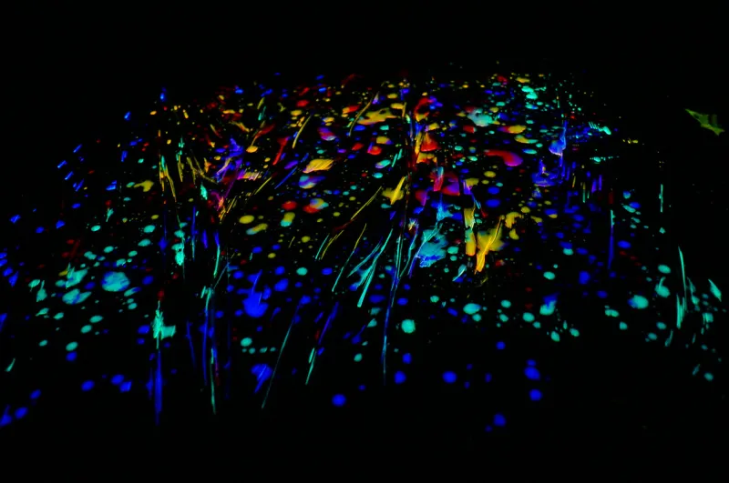abstract splash light painting neon