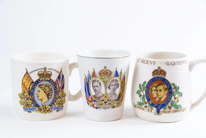 coronation mugs for queen mary and elizabeth king george
