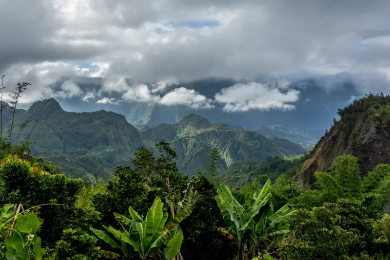 cirque de salazie in la reunion french tropical island